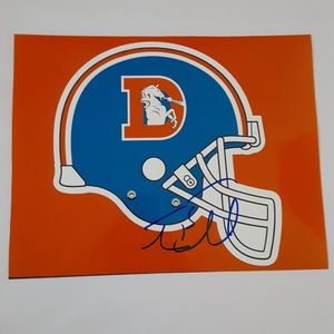 Denver Broncos signed football helmet photo Tim Tebow NFL Heisman autograph